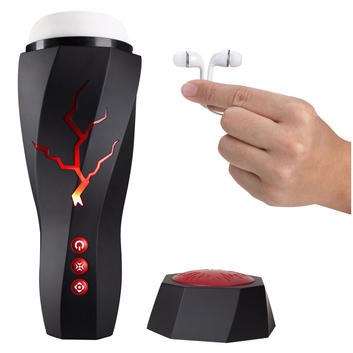 Belastbarer Jack Ass Masturbator Blush M for Men Storm Weiß - FlowNight