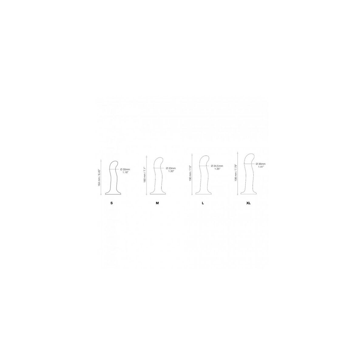 Dildo Strap-on-me POINT STIMULATOR Schwarz L - FlowNight