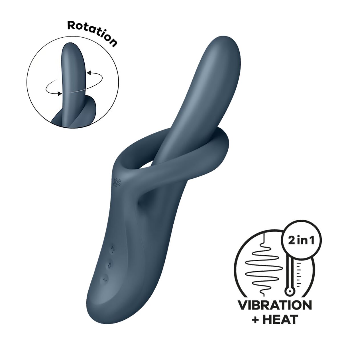 Eleganter G-Punkt Vibrator in Grau für intensive Momente - FlowNight