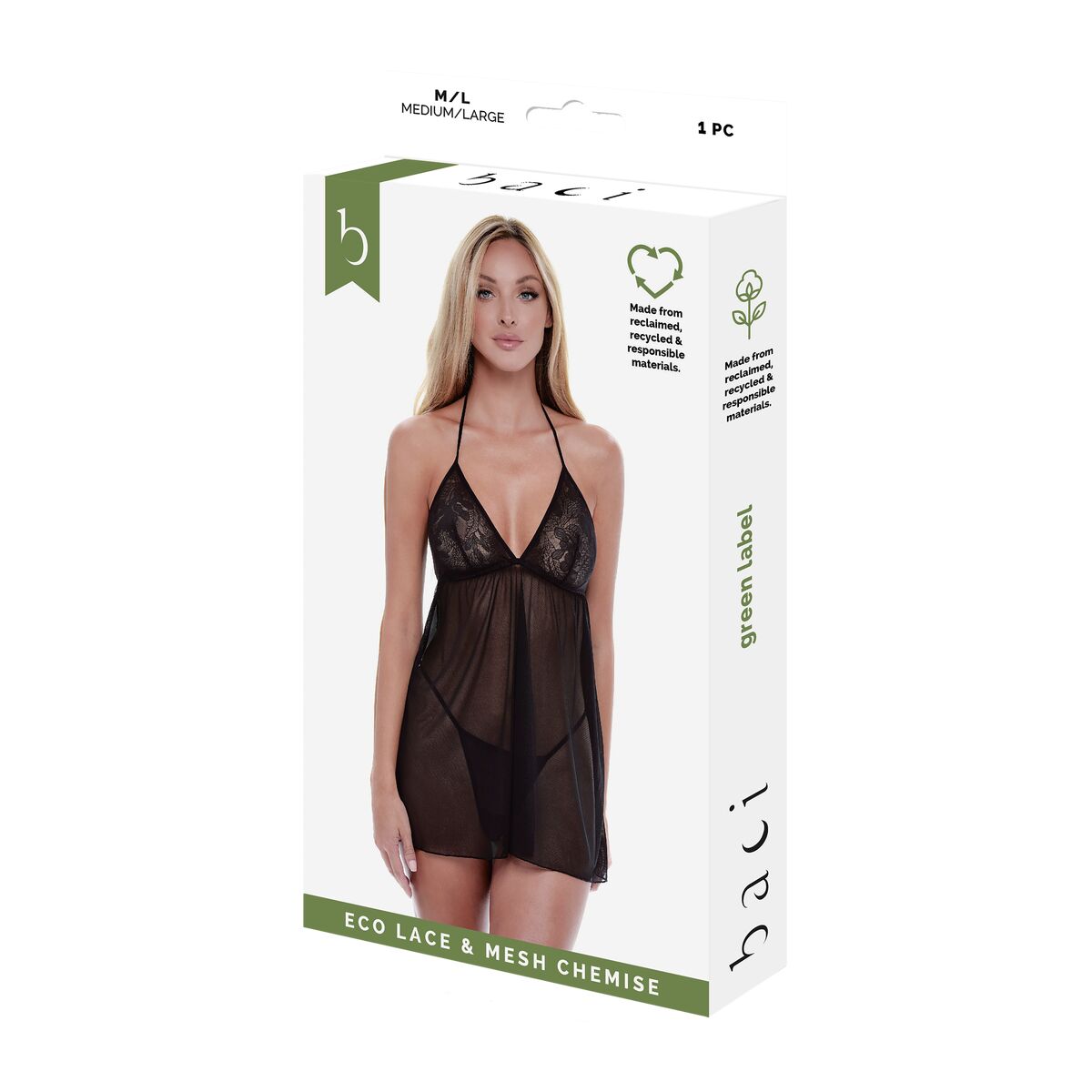 Babydoll Baci Lingerie Schwarz M/L - FlowNight