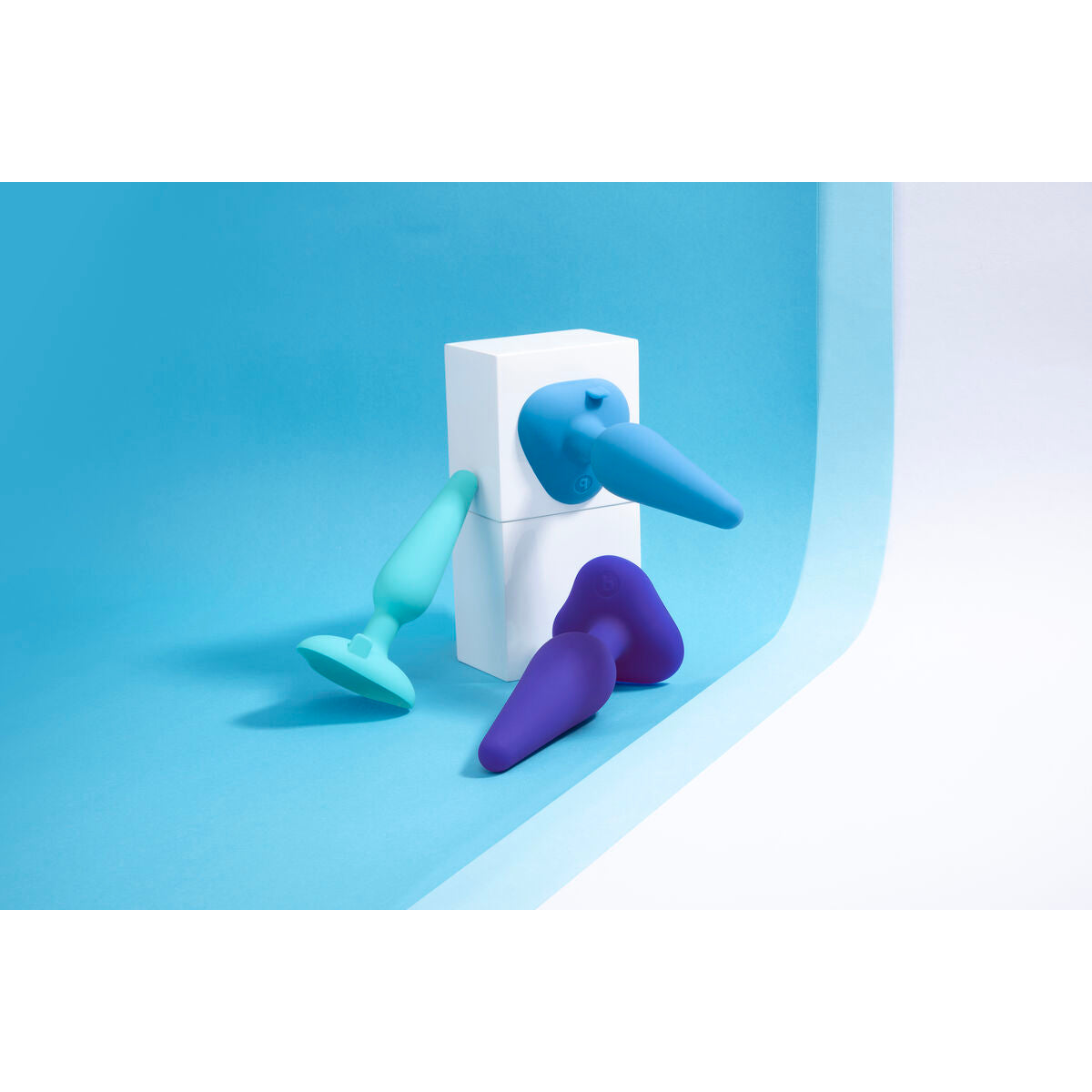 Gplug Analplug small Neon-Rosa B-Vibe Blau (10 cm) (12 cm) - FlowNight