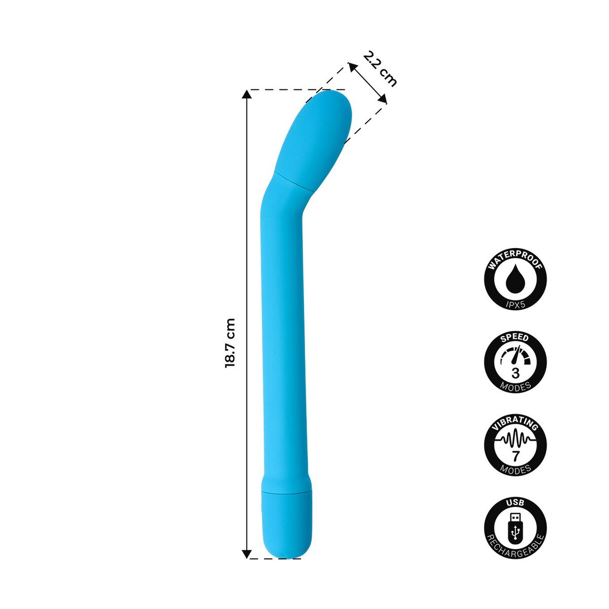 Eleganter G-Punkt Vibrator in Blau - FlowNight